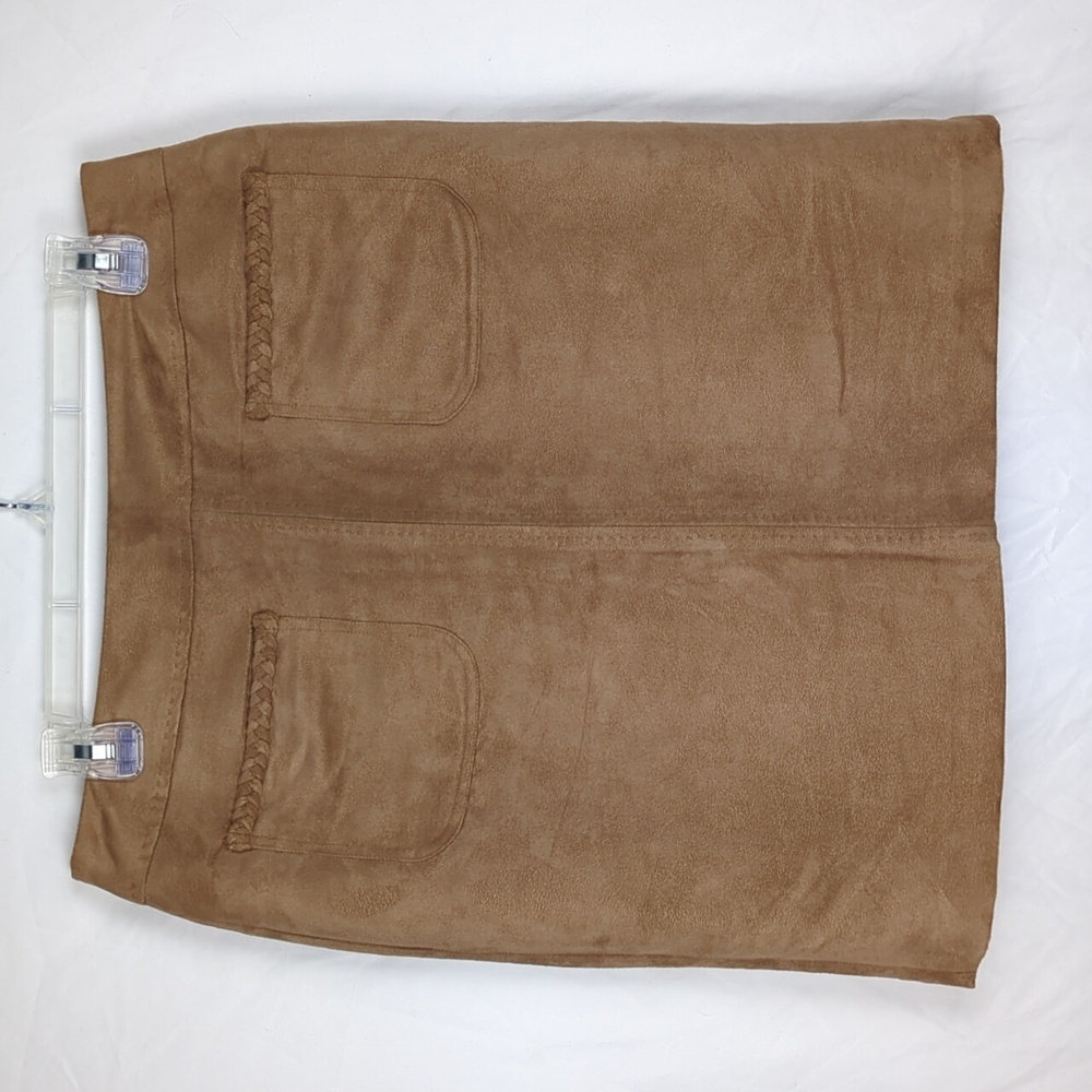 CATO Women's Tan Suede Look Pencil Skirt Size 10